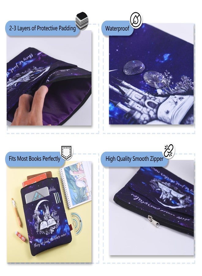 LParkin Book Cover Zipper I Still Read Fairytales They're Just Darker Now, Waterproof Book Covers for Book Lovers 11 x 8.5 Inches - Image 4