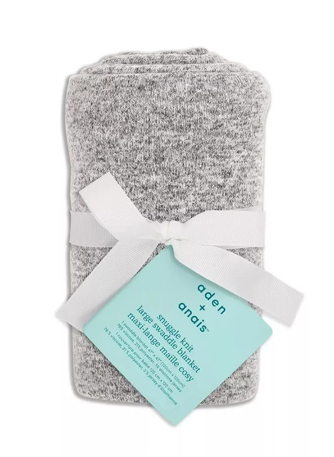 ايدن + أناي Snuggle Knit Swaddle Blanket For Baby 0 Month+, Grey