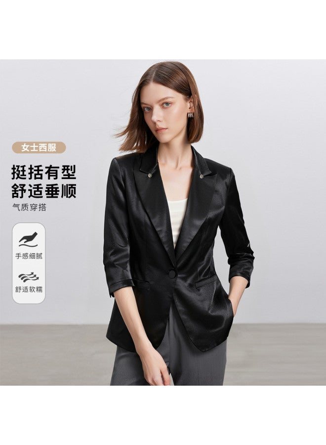 Fapai Elegant Business] Women's Suit Professional Versatile High-end Fashion Commuting Satin Blazer - Image 2