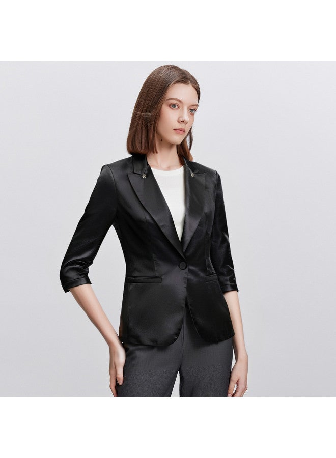 Fapai Elegant Business] Women's Suit Professional Versatile High-end Fashion Commuting Satin Blazer - Image 5