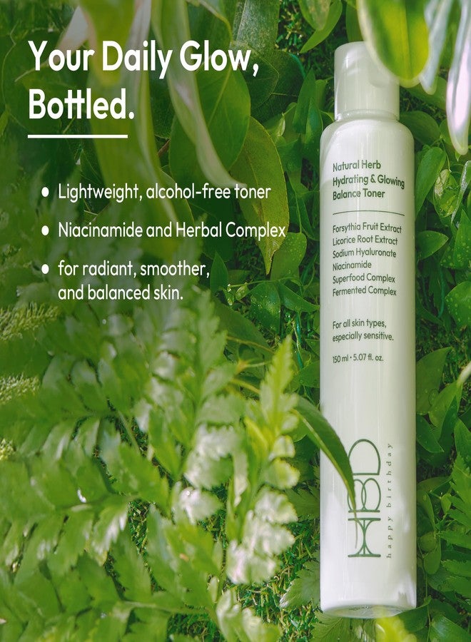 HBD Hydrating & Brightening Face Toner with Niacinamide - Korean Glow-Boosting & Refreshing Essence - Lightweight, Non-Irritating, Alcohol-Free, 5.07 Fl Oz - Image 2