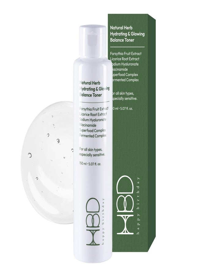 HBD Hydrating & Brightening Face Toner with Niacinamide - Korean Glow-Boosting & Refreshing Essence - Lightweight, Non-Irritating, Alcohol-Free, 5.07 Fl Oz - Image 1