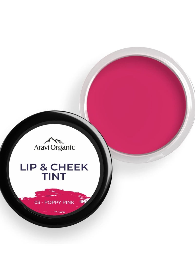 Aravi Organic - Aravi Organic Everyday Lip Cheek Tint Lip Tint Poppy Pink 8G - Image 1