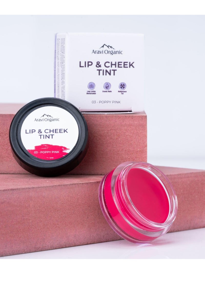 Aravi Organic - Aravi Organic Everyday Lip Cheek Tint Lip Tint Poppy Pink 8G - Image 1