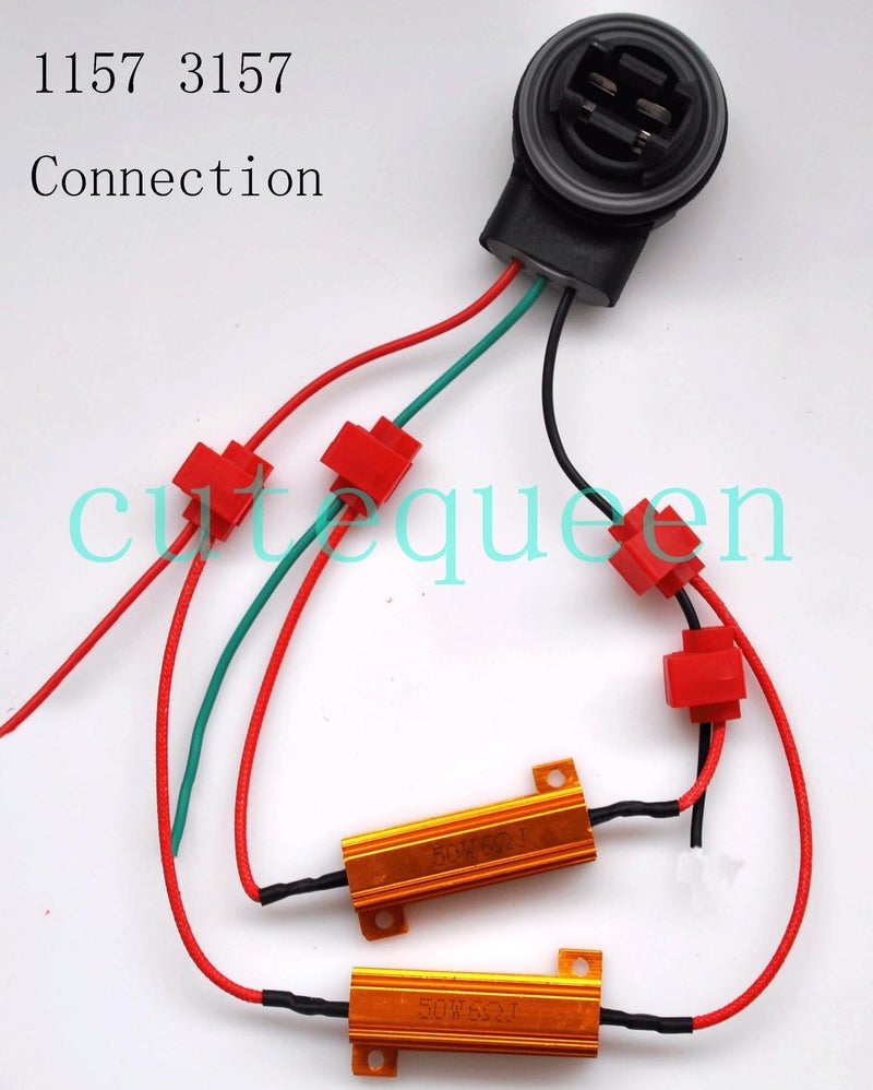 XKGLOW 50W 6Ohm LED Load Resistors for LED Turn Signal Lights or LED License Plate Lights (Fix Hyper Flash, Warning Cancellor) - Image 5