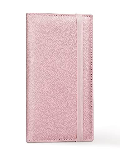 Yarnic Checkbook Cover for Personal Checkbook, Checkbook Holder with Pen Holder & Built-in Clear Plastic Divider for Duplicate Checks (Baby Pink) - Image 5