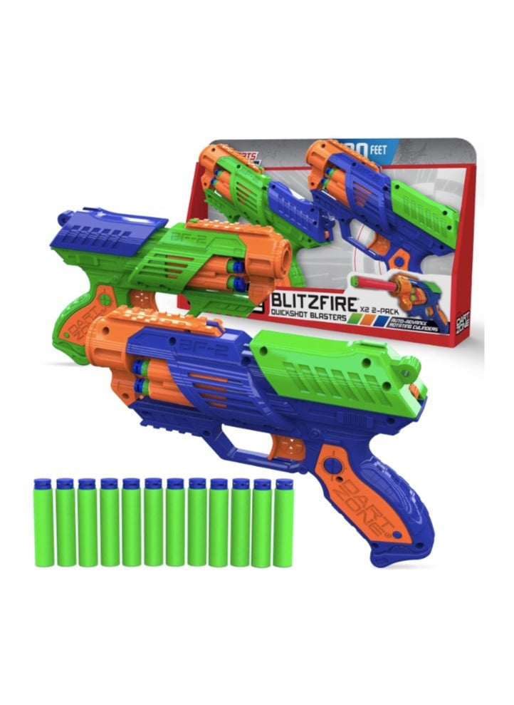 Dart Zone - Blitzfire Quickshot Blasters X2 2-pack - Image 1