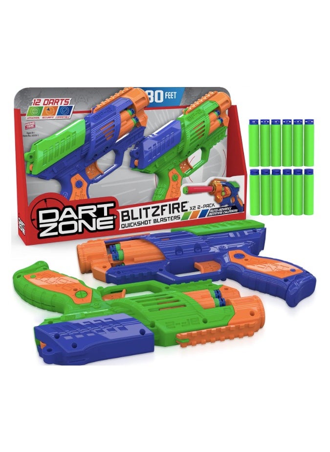 Dart Zone - Blitzfire Quickshot Blasters X2 2-pack - Image 1