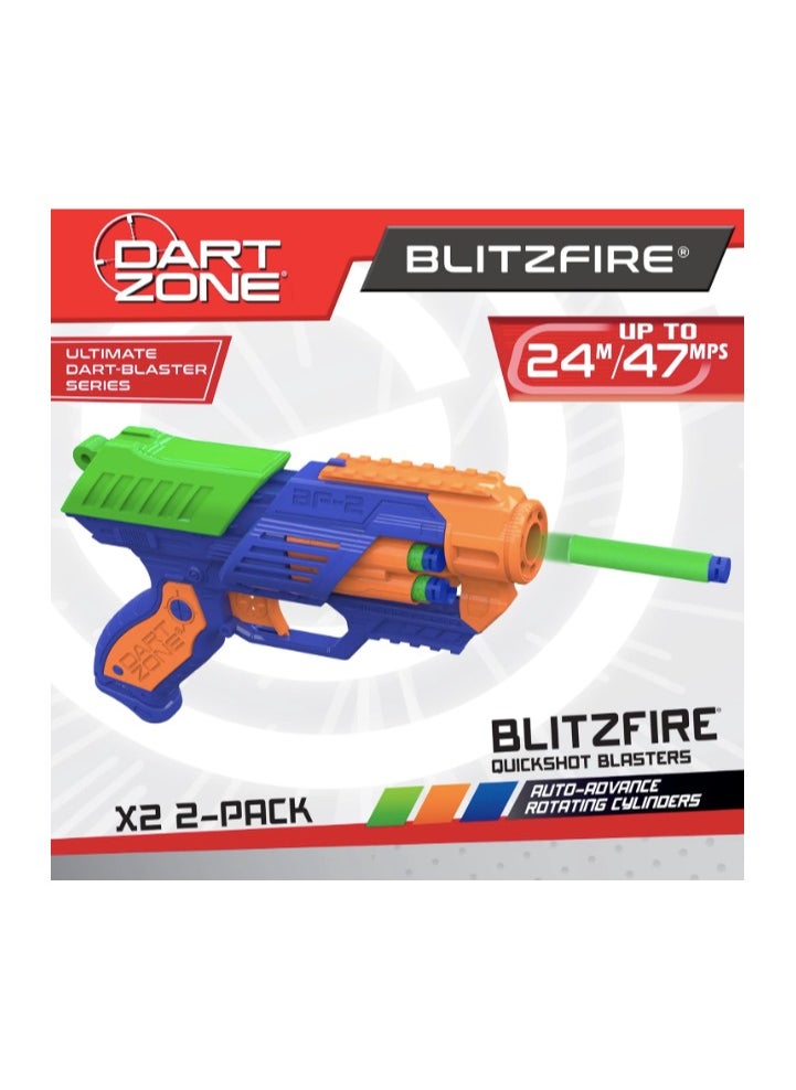 Dart Zone - Blitzfire Quickshot Blasters X2 2-pack - Image 1