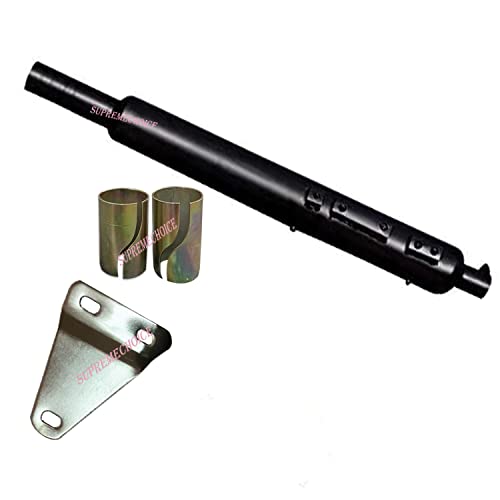 Supremechoice Bike SLM7 Silencer Bullet Exhaust Customized Long Bottle Bada Punjab Dholki Black Bike Exhaust With Zed Clamp & Bush for Royal Enfield Bullet Classic 350 - Image 1