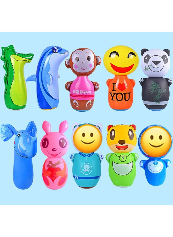Classic Stall Best-selling 70cm Animal Penguin Inflatable Tumbler Baby Inflatable Toys-Color:Yellow Dinosaur  - Image 3