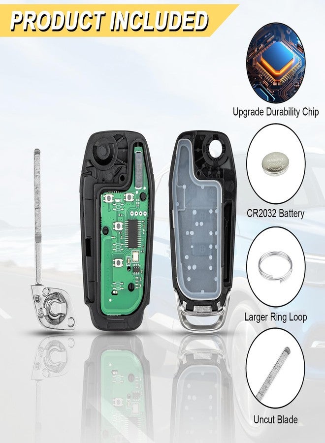 Vurkcy Key Fob Replacement for Ford Fusion 2013 2014 2015 2016 Keyless Entry Remote Control N5F-A08TAA 164-R7986 5924003 315Mhz 4 Button - Image 5
