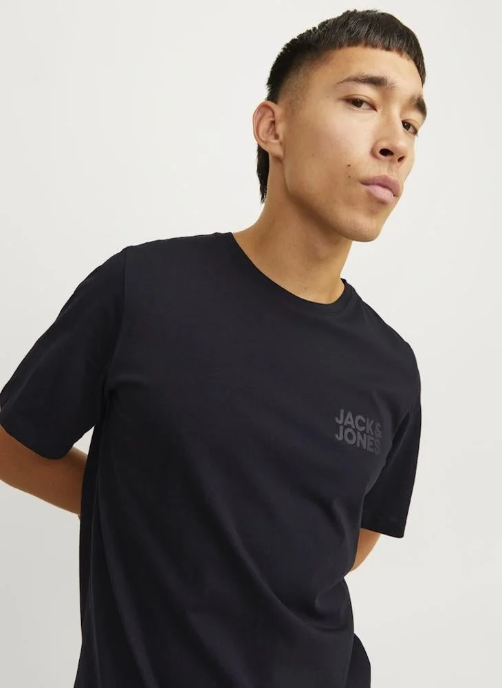 JACK & JONES  Logo Crew Neck T-Shirt for Men | Best Price UAE
