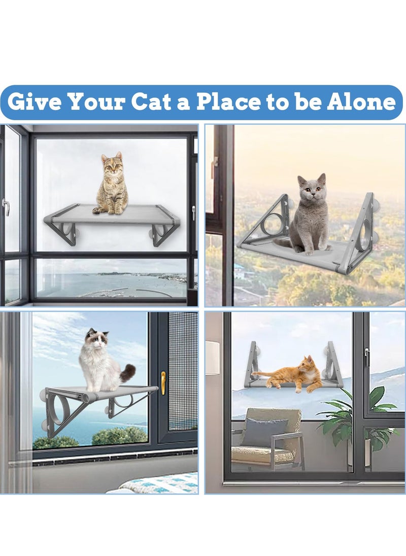SYOSI - Cat Window Hammock, Cat Window Perch for Indoor Cats, Cat Bed Suction Cups Space Saving Pet Resting Seat Safety Cat Shelves, Providing All Around 360° Sunbath for Cats Weighted up to 40lbs - Image 1