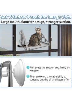 SYOSI Cat Window Hammock, Cat Window Perch for Indoor Cats, Cat Bed Suction Cups Space Saving Pet Resting Seat Safety Cat Shelves, Providing All Around 360° Sunbath for Cats Weighted up to 40lbs  - Image 4