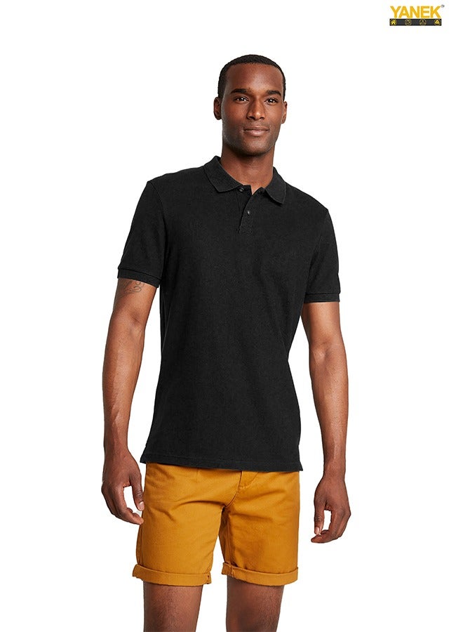 يانيك قميص بولو رجالي ذو قصة عادية، تي شيرت ممتاز بنصف كم - Image 4
