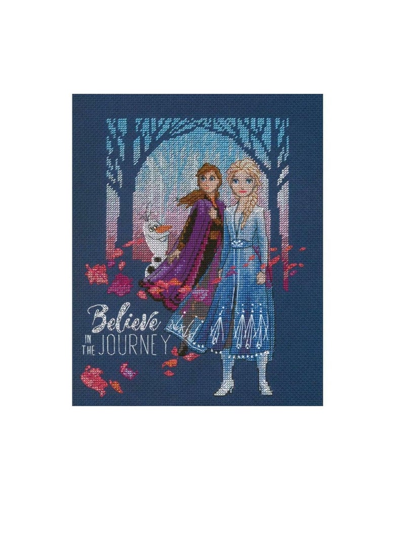 Cross Counted Cross Stitch Kit 8in x 10in Believe in the Journey - Image 1