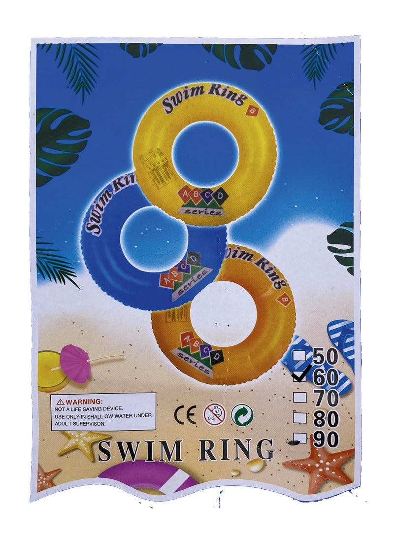Generic - Swimming float with a diameter of 60cm, in three different colors, suitable for children aged 4 to 5 years. - Image 1