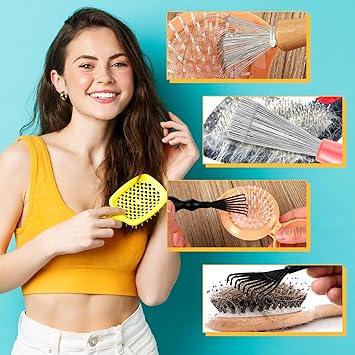Andibro 4 Pcs Hair Brush Cleaner Tool Set Hairbrush Cleaning Claws Rake Design Brush Cleaner Comb Cleaning Brush Remover Mini Hair Instrument for Removing Hairs Dust Dirt Lint Home Salon - Image 2