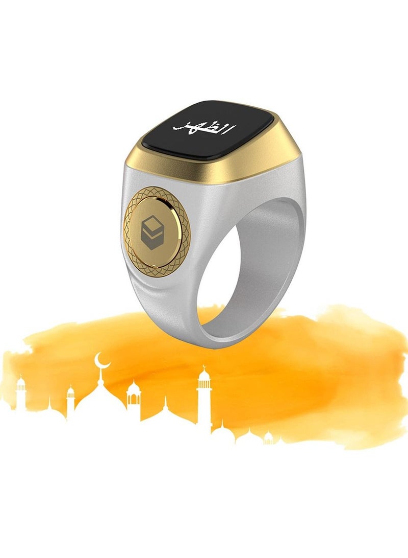 iQIBLA Smart Tasbih Plastic Zikr Lite Ring White 20MM - Image 1