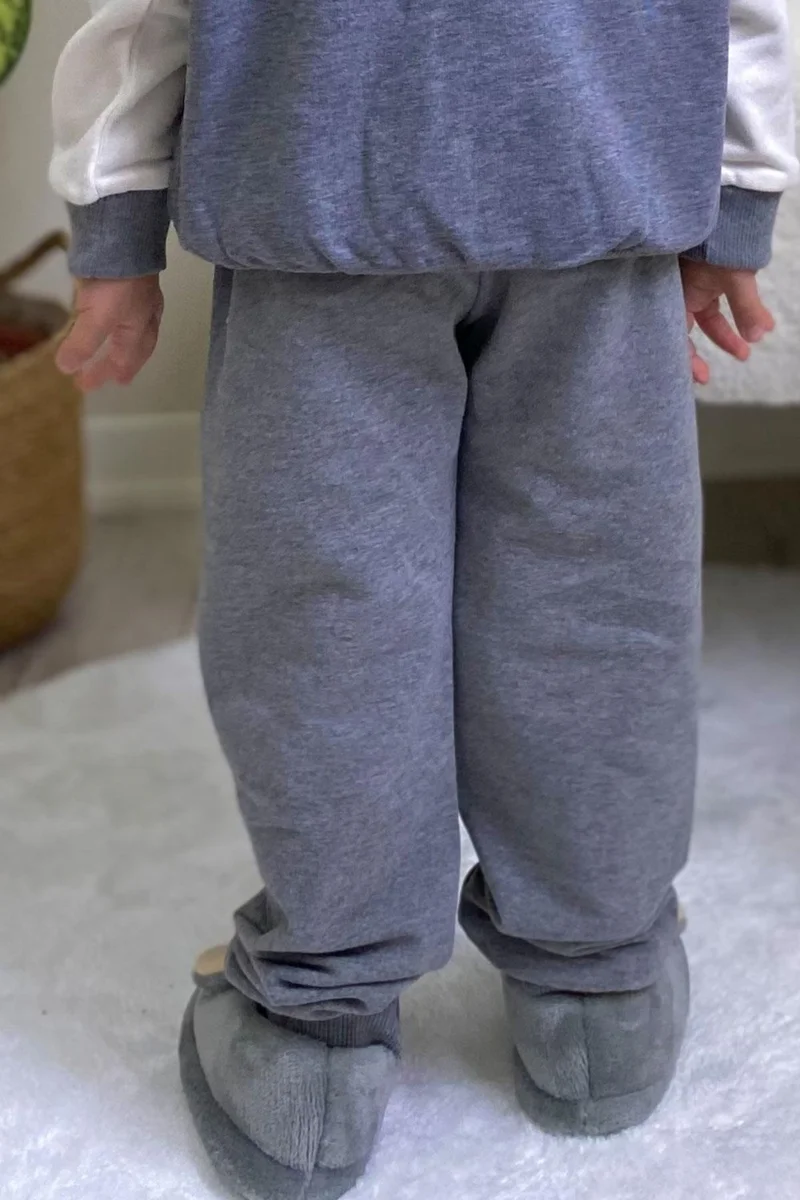 Breeze Boy's Sweatpants with Pocket, Age 3-8, Dark Gray Melange