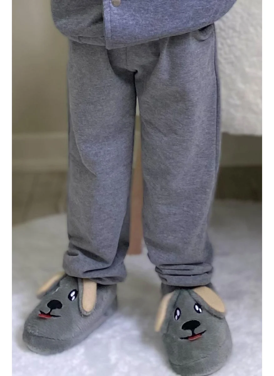 Breeze Boy's Sweatpants with Pocket, Age 3-8, Dark Gray Melange