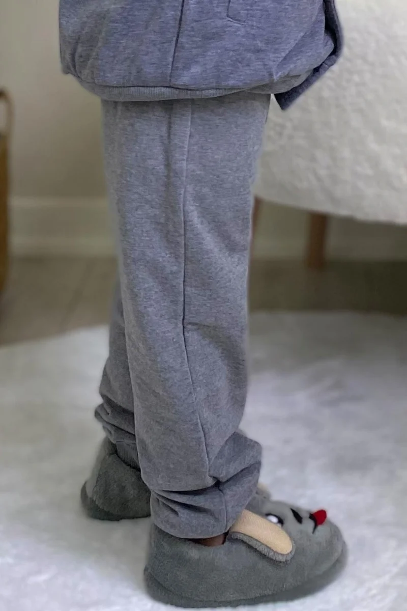 Breeze Boy's Sweatpants with Pocket, Age 3-8, Dark Gray Melange