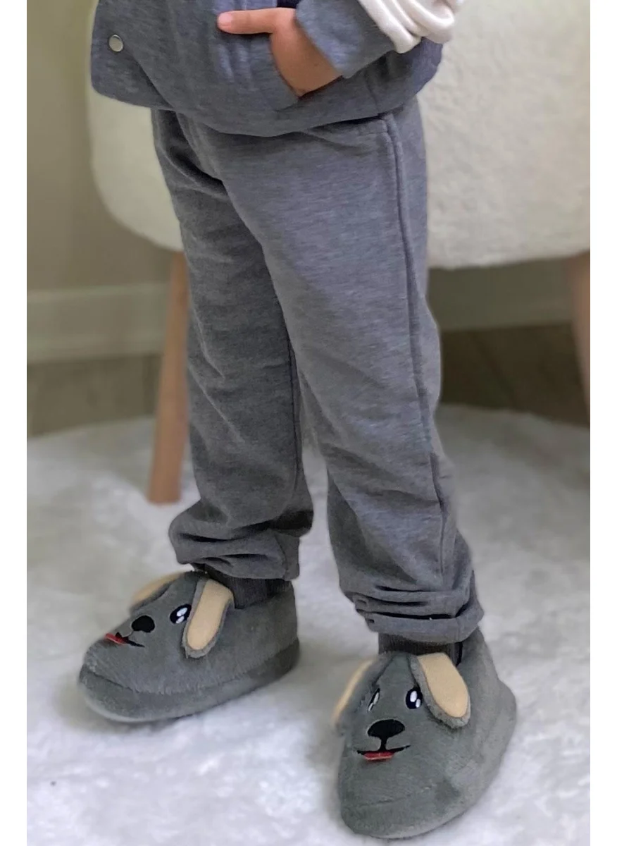 Breeze Boy's Sweatpants with Pocket, Age 3-8, Dark Gray Melange