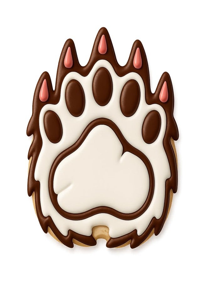Mighty Gadget Bear Claw Cookie Cutter & Stamp - 4x3.59" (Random Color), Wild Animal Paw Baking Tool - Image 3