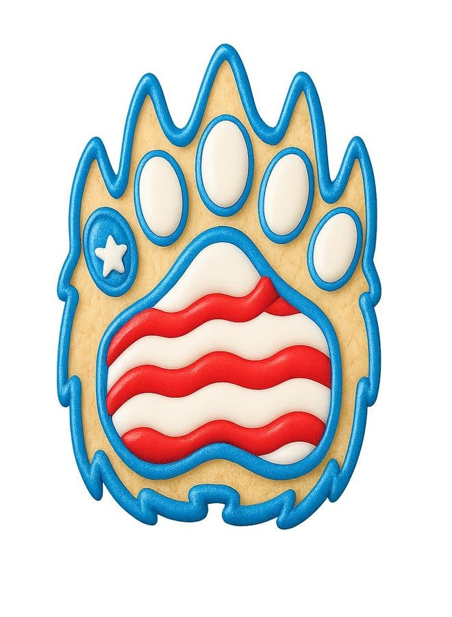 Mighty Gadget Bear Claw Cookie Cutter & Stamp - 4x3.59" (Random Color), Wild Animal Paw Baking Tool - Image 5