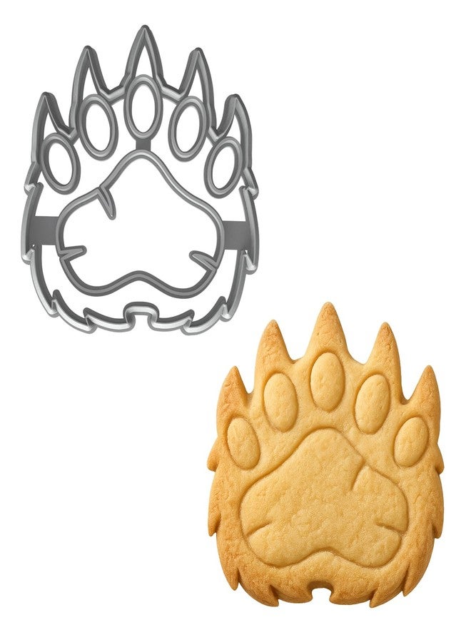 Mighty Gadget Bear Claw Cookie Cutter & Stamp - 4x3.59" (Random Color), Wild Animal Paw Baking Tool - Image 2