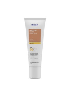 RE' EQUIL Sheer Zinc Tinted Sunscreen, 100% Mineral-Based Sunscreen Uva, Ubv, & Ir Protection, Water Resistant With Spf 50 Pa+++ For All Skin Types, 50G  - Image 1