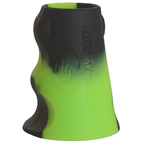 Grip-N-Rip Trigger Baseball/Softball Bat Grip Ergonomic Asymmetrical Design for Enhanced Comfort & Control Features Grooves for Finger Placement, Smooth Palm Relief (Black/Green) - Image 2