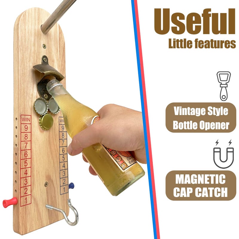 Deartisan Hook and Ring Toss Game Bottle Opener Ring Toss Game for Indoor Outdoor Party Man (Leisure Model - Big Size) - Image 4