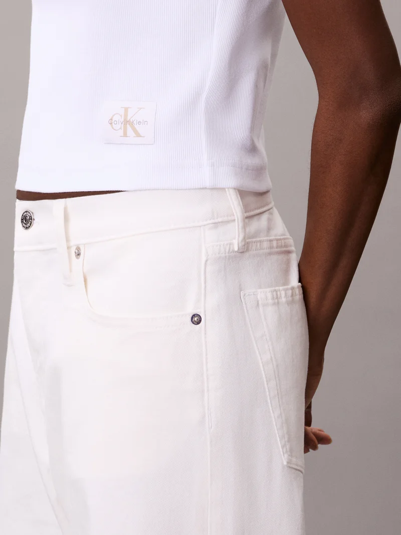 Calvin Klein Jeans Slim Ribbed Cotton Badge T-Shirt