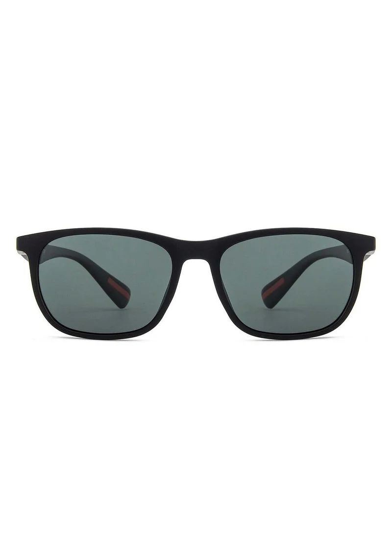 فينسينت تشيس VINCENT CHASE EYEWEAR By Lenskart | Full Rim Wayfarer Branded Latest and Stylish Sunglasses | Polarized and 100% UV Protected | Men & Women | Large | LA S13163 (Color:-Black/Lens Green)-Pack of 1