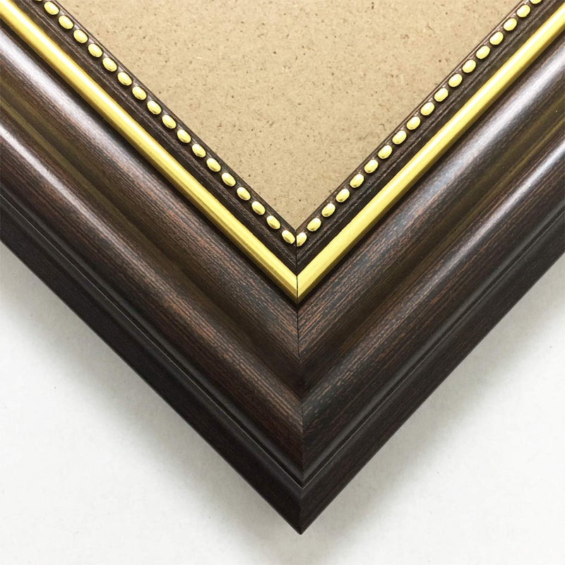 FRAMEWOLD Square Picture Frame 4x4 Photo Frame Brown Desktop Display Mount on The Wall.Plastic Panel (not Glass).Tips, Please Peel Off The Panel's Protective Film,Words on the Film Affect the Use. - Image 3