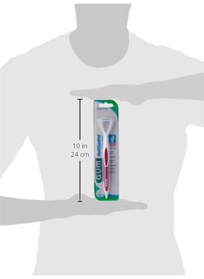 Hali Control Tounge Cleaner-2-in-1 Brush and Scraper Ergonomic And Easy to Handle-fights Bad Breath-effective Toung Cleaning-two Rows of Scrapers Removes the Surface Bacteria Assorted Color