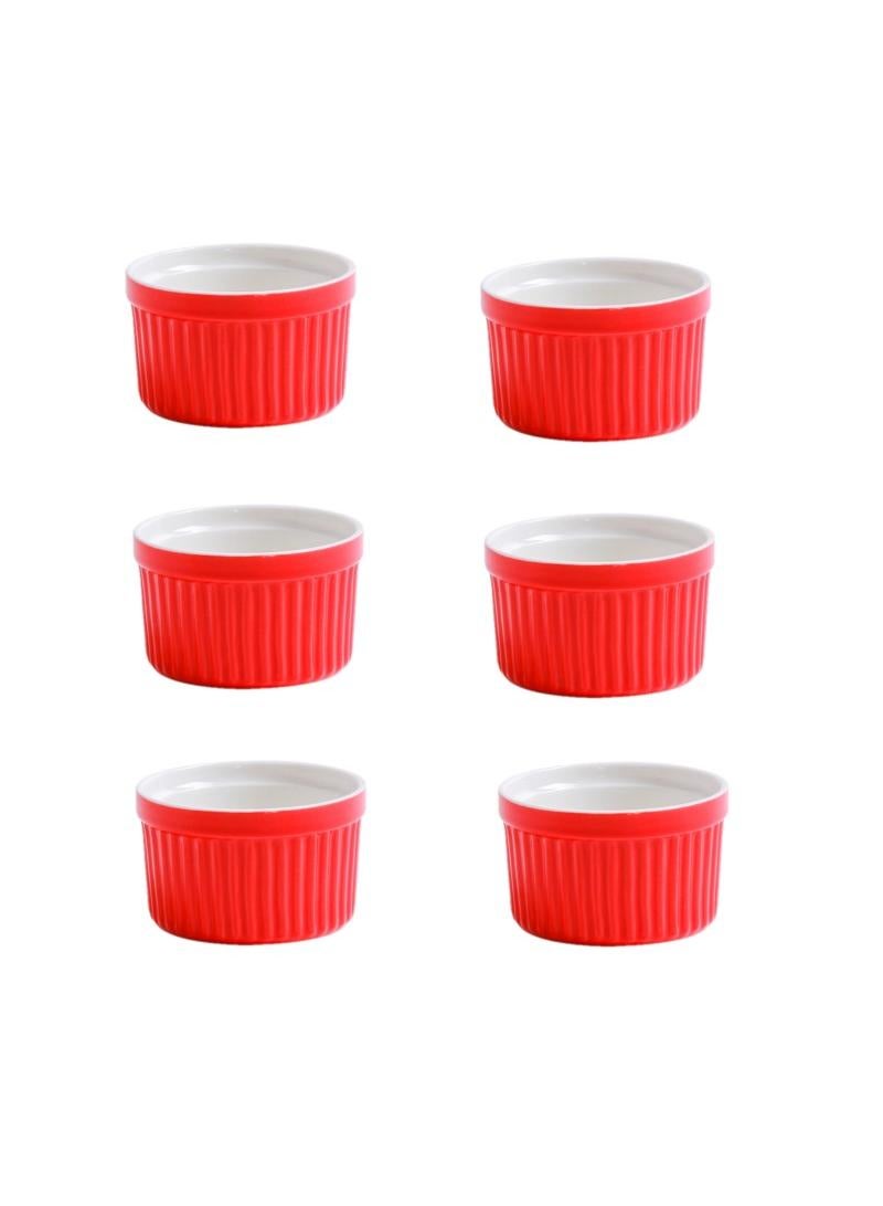 Ramekins For Creme Brulee, Porcelain Ramekins Oven Safe, Classic Style Ramekins For Baking, Souffle Ramekins Bowls, Set Of 6 - Image 1