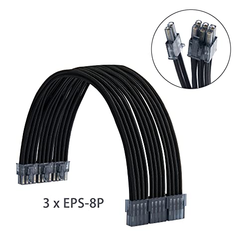 Formulamod Sleeve Extension Power Supply Cable Kit 18AWG ATX 24P+ (2) EPS 8-P+(3) PCI-E8-P with Combs for PSU to Motherboard/GPU - Image 3
