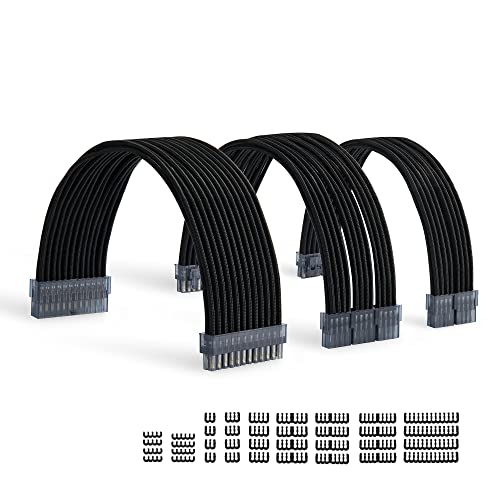 Formulamod Sleeve Extension Power Supply Cable Kit 18AWG ATX 24P+ (2) EPS 8-P+(3) PCI-E8-P with Combs for PSU to Motherboard/GPU - Image 1