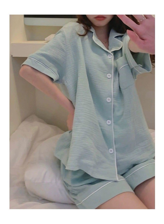Women Pajamas Set Short Sleeve Sleepwear Button Down Nightwear Soft Summer Loungewear For Ladies - Image 3