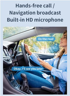 Generic Aux Bluetooth Adapter for Automotive, Automotive Bluetooth Adapter 5.4 Transmitter Receiver, 3.5mm AUX Wireless Audio Transceiver Transmitter Black, Lossless Music USB to 3.5mm Jack Audio Adapter, Built-in Microphone for Car Kit/Home Stereo/Hands-free Call Speaker  - Image 2