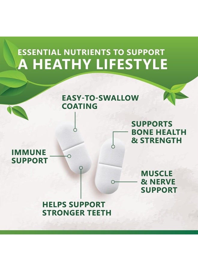 Nature's Nutrition - Calcium 1200 mg Plus Vitamin D3, Bone Health & Immune Support - Nature's Calcium Supplement with Extra Strength Vitamin D for Extra Strength Carbonate Absorption Dietary Supplement - 240 Tablets - Image 1