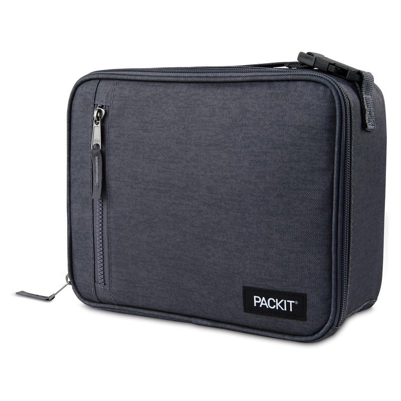 PackIt Freezable Classic Lunch Box, City Charcoal, Built with EcoFreezeÂ® Technology, Collapsible, Reusable, Zip Closure With Front Pocket and Buckle Handle, For Work Lunch - Image 1