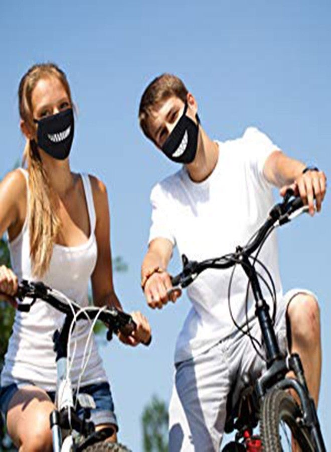 فريتراز قناع وجه وفم أسود من مزيج القطن، يتوهج في الظلام، مناسب للجنسين، مضاد للغبار والتلوث، من VRITRAZ، للرجال والنساء. - Image 5