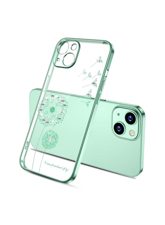 اس-توب جراب لهاتف iPhone 13 Pro بنمط الهندباء الماسي المطلي بالكهرباء، جراب واقٍ مقاوم للصدمات من مادة TPU - Image 1