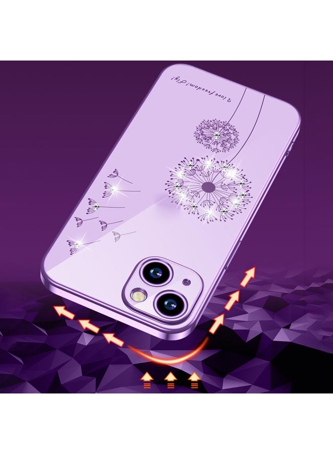 اس-توب جراب لهاتف iPhone 13 Pro بنمط الهندباء الماسي المطلي بالكهرباء، جراب واقٍ مقاوم للصدمات من مادة TPU - Image 5