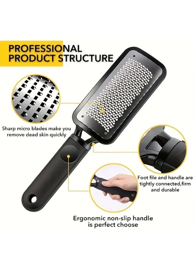4pcs Foot Care Pedicure Spa Set With 10 Replacement Blades Multifunctional Foot File Remover Dead Skin Scraper Professional Stainless Steel Foot Care Tools For Dry And Wet Conditions - Image 5