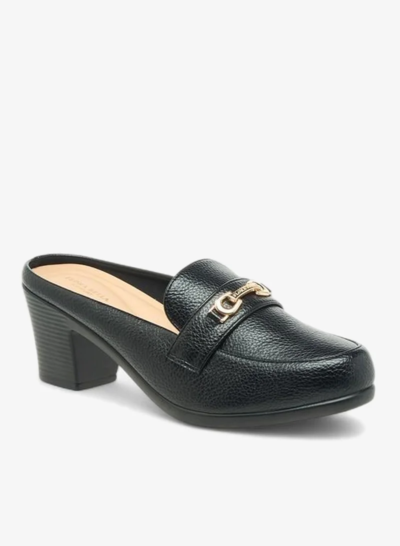 Flora Bella By Shoexpress Women Textured Block Heel Slip-On Shoes